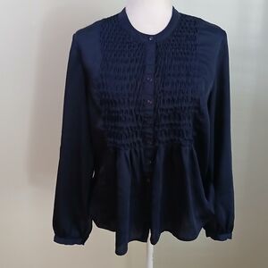 2/$15 Chadwicks Smock Long Sleeve Blouse